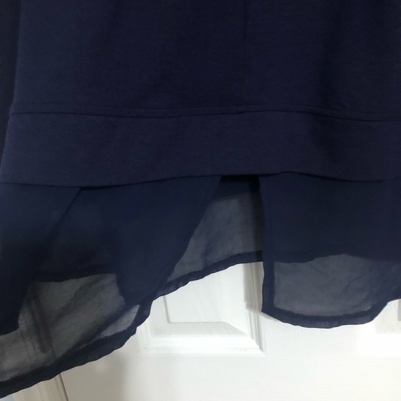 Soft surroundings blue tunic shirt wit faux sheer shirt hem women’s plus size XL - Picture 9 of 9